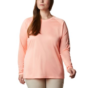 Columbia Ženske Majice S Kapuljačom - Tidal Heather Long Sleeve Roze | RMIF-02146